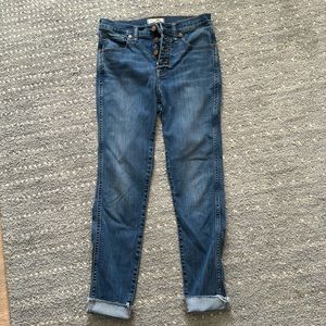 Madewell size 28 10 inch High Rise Skinny cropped jean